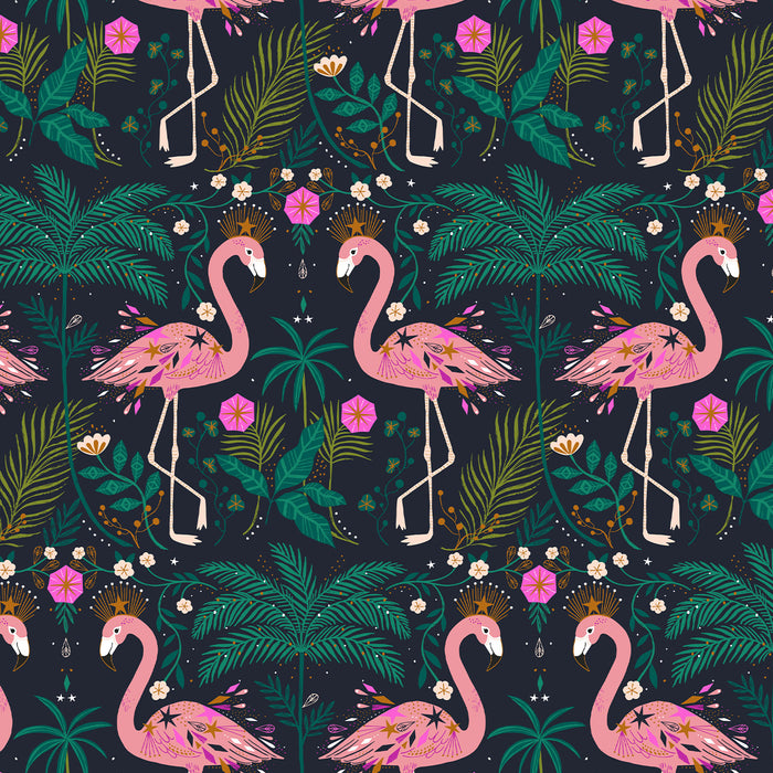 Jungle Luxe, Flamingos in Black
