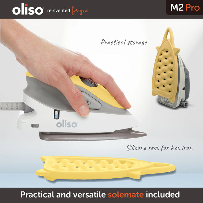 Oliso Mini Project Iron with trivet - Yellow