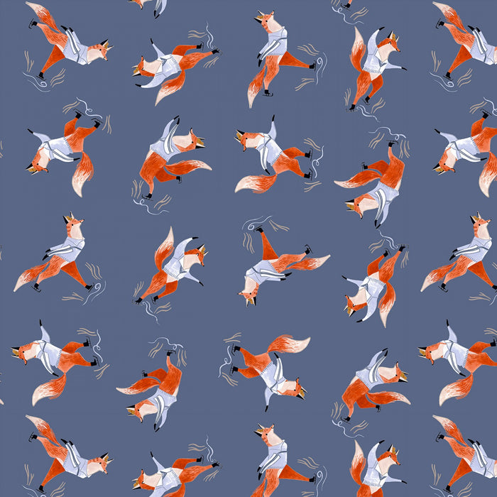 Wild Winter, Skating Foxes in Moonlight