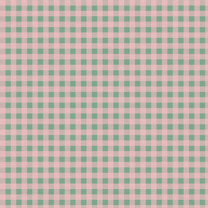 Home for Christmas, Plaid in Pink & Green - 23" REMNANT