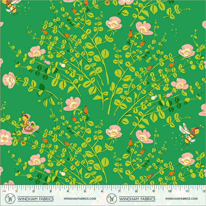 Heather Ross Favorites, Nanny Bee in Jade