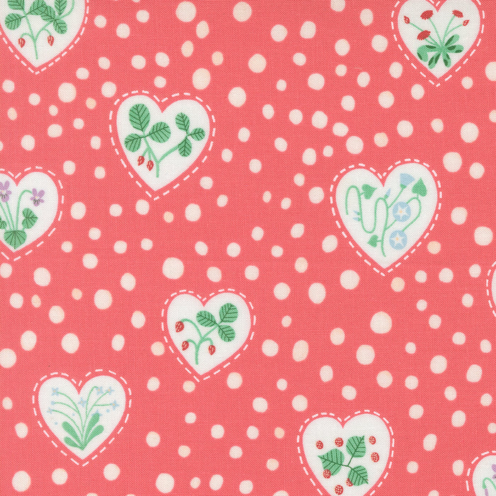 Funny Valentine - Flower Heart in Coral - Lizzy House