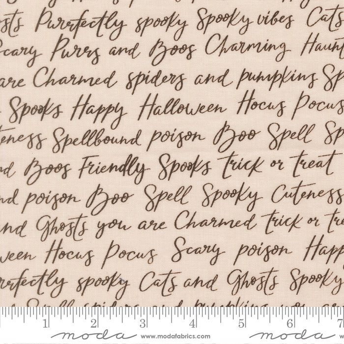 Purrs and Boos, Happy Halloween Lettering in Moonbeam