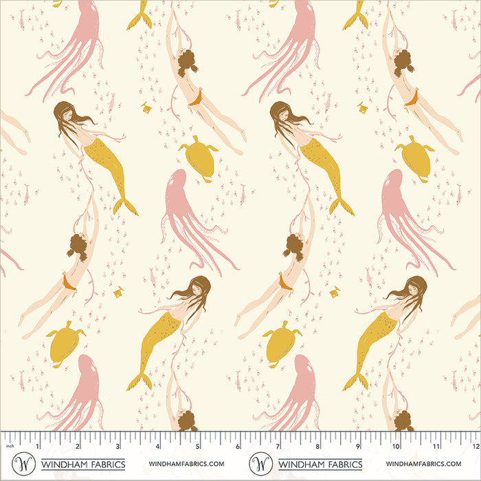 Heather Ross Favorites, Underwater Sisters in Blush-Pink