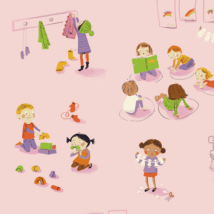 Heather Ross Favorites, Kindergarten in Pink