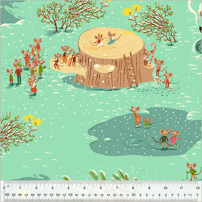 Studio Edit, Christmas Mice in Aqua