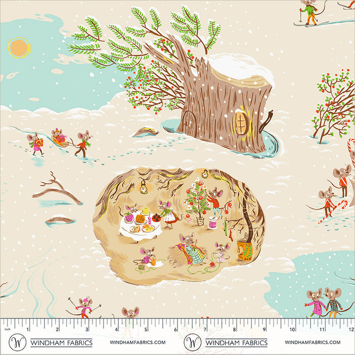 Heather Ross Favorites, Christmas Mice in Cream