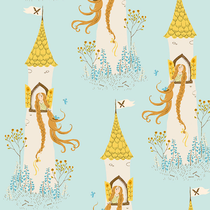 Heather Ross Favorites, Rapunzel in Aqua