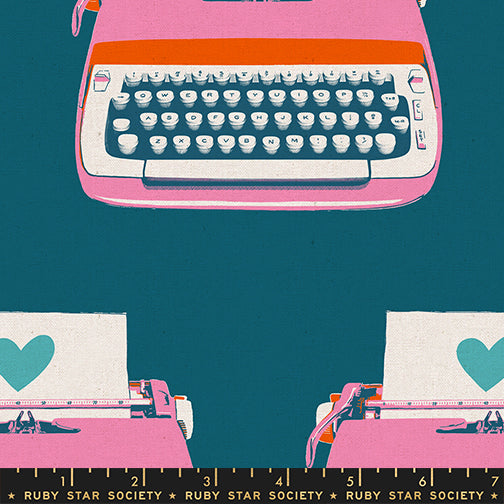 Best Day Ever, Typewriters in Teal CANVAS