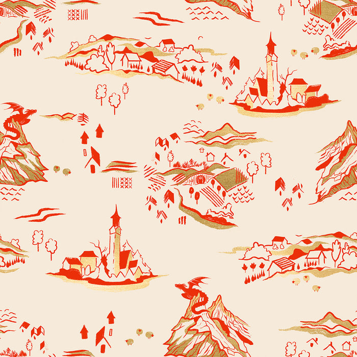 Fireglow, Mountain Town in Dark Ruby Metallic