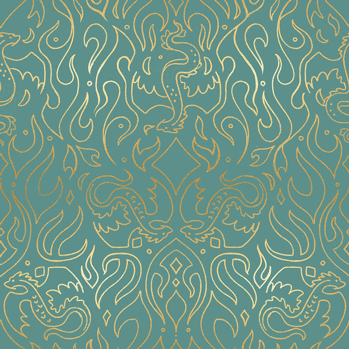 Fireglow, Scribe in Watercress Metallic