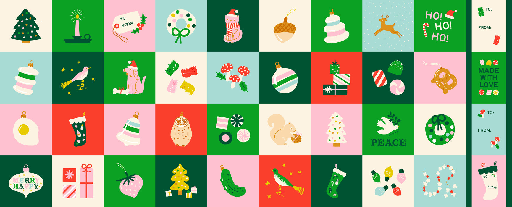 *PRE-ORDER* Merry Happy, Merry Happy PANEL in Lollipop