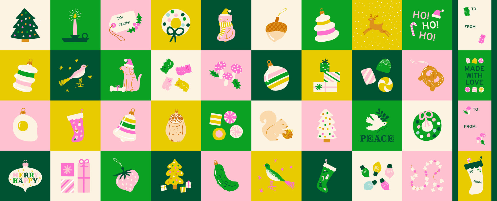 *PRE-ORDER* Merry Happy, Merry Happy PANEL in Verdant