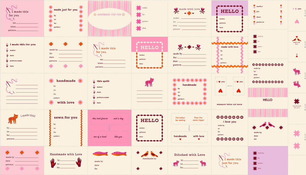 1-800-Calico, Thanks I Made This PANEL in Pink