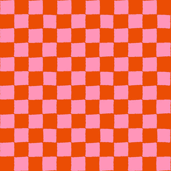 1-800-Calico, Block Print in Warm Red