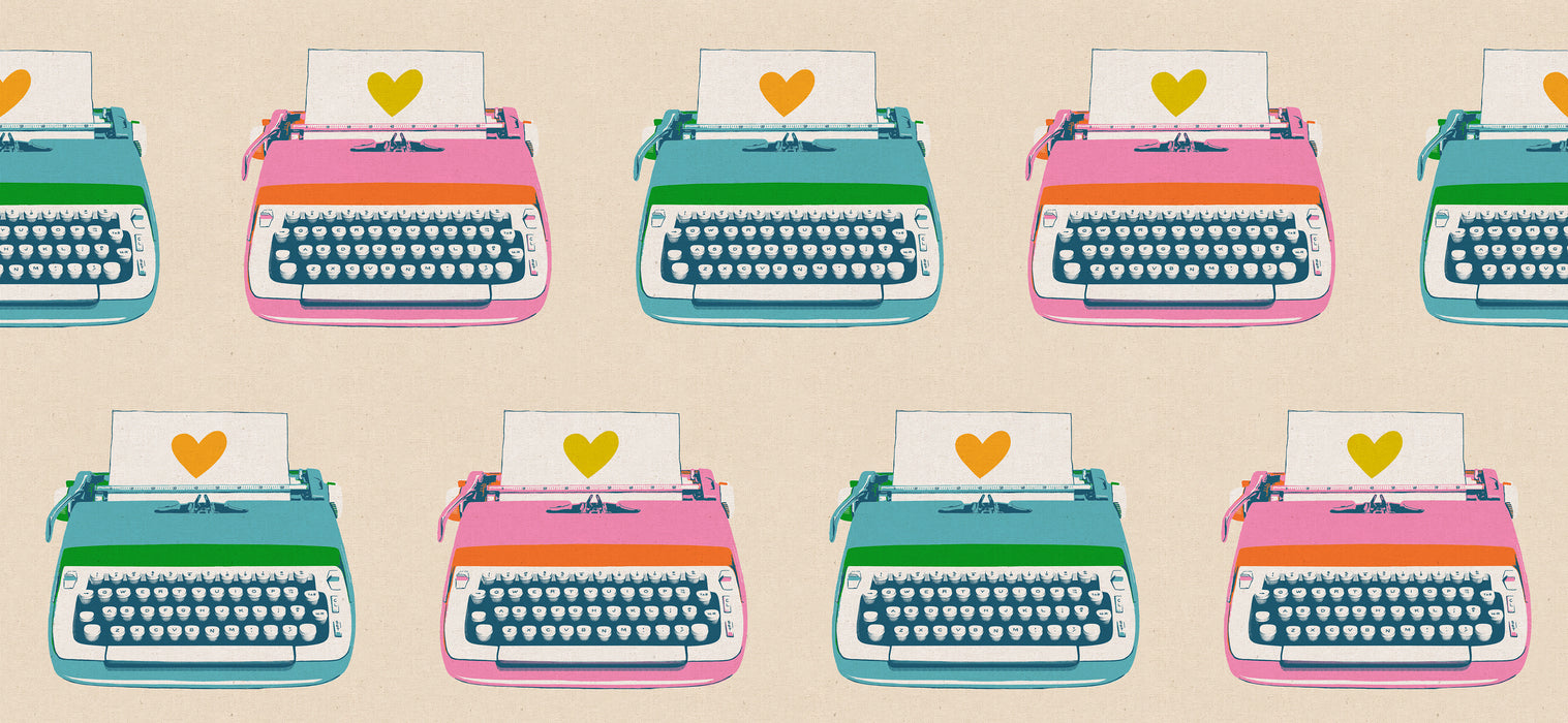 Best Day Ever, Typewriters in Natural CANVAS