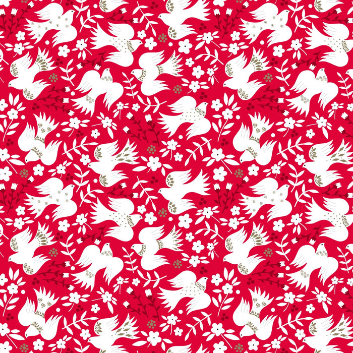 Starlit Hollow, Doves in Red - 15" REMNANT