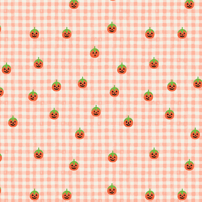 Halloween III, Pumpkin Gingham in Blush