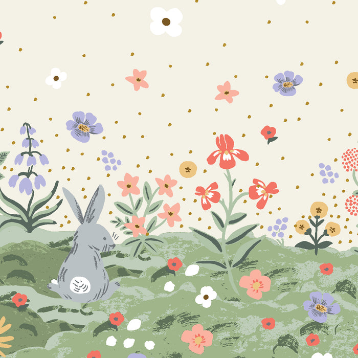 Easter II, Spring Meadow in Cream Metallic