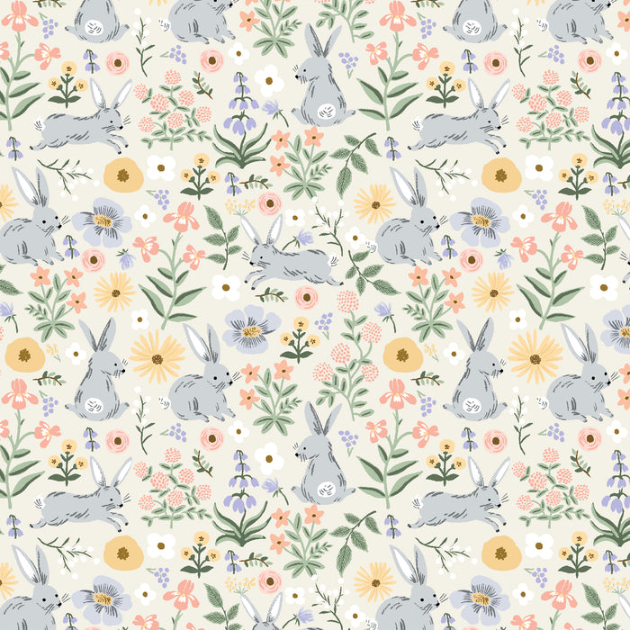 Easter II, Bunny Floral in Cream