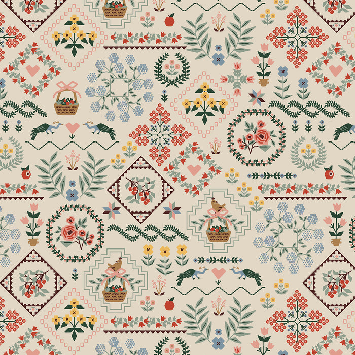 *PRE-ORDER* Home Sweet Home, Heritage Sampler in Linen