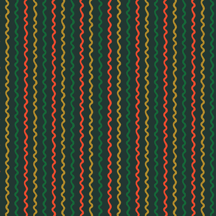 Holiday Classics IV, Ribbon Stripe in Evergreen Metallic