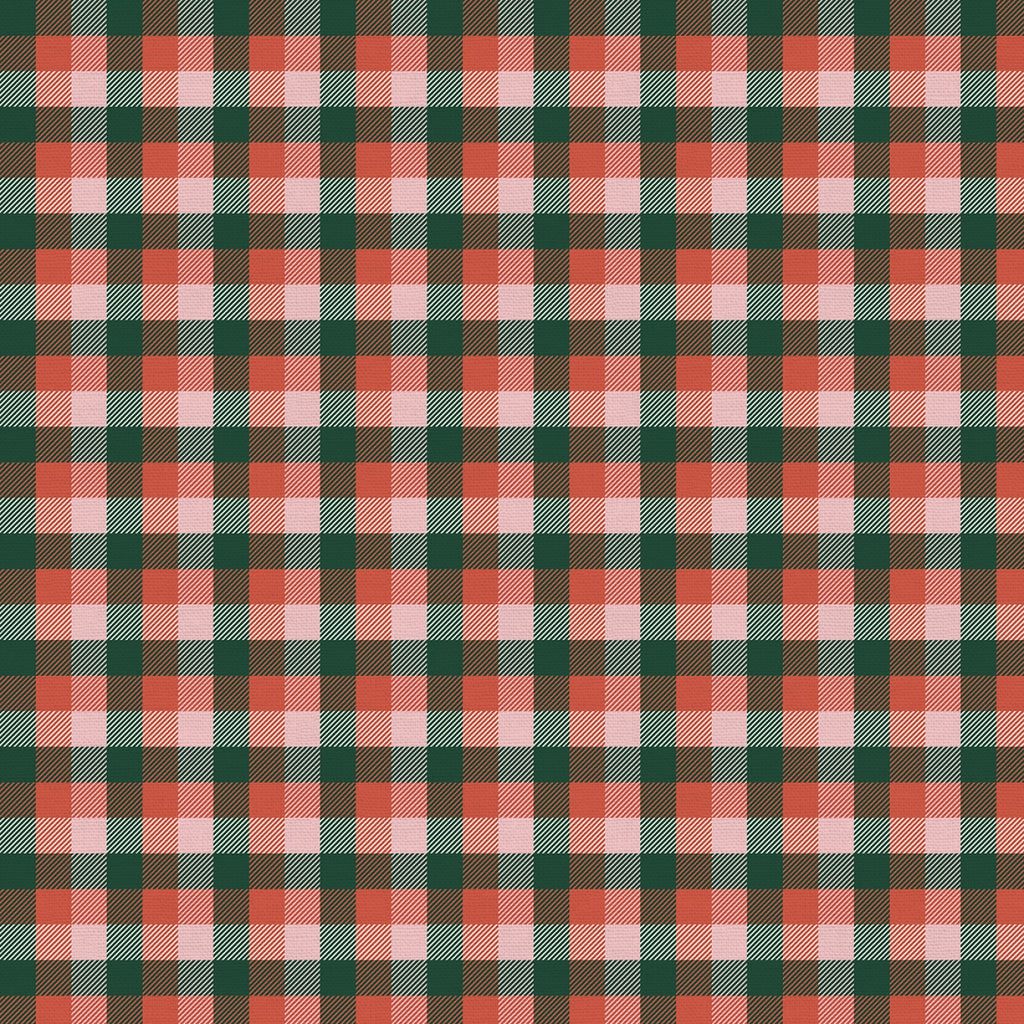Home for Christmas, Plaid in Red & Green - SOLD BY THE YARD