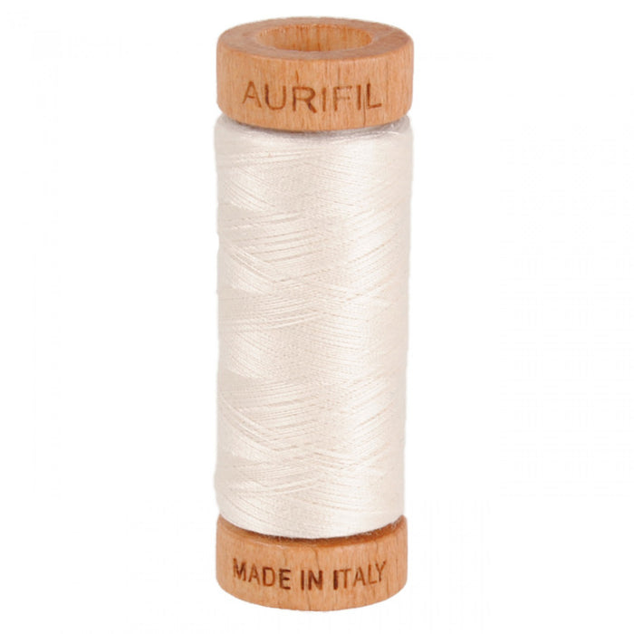 Aurifil 80wt Cotton Mako thread (300-yard spool) - Muslin