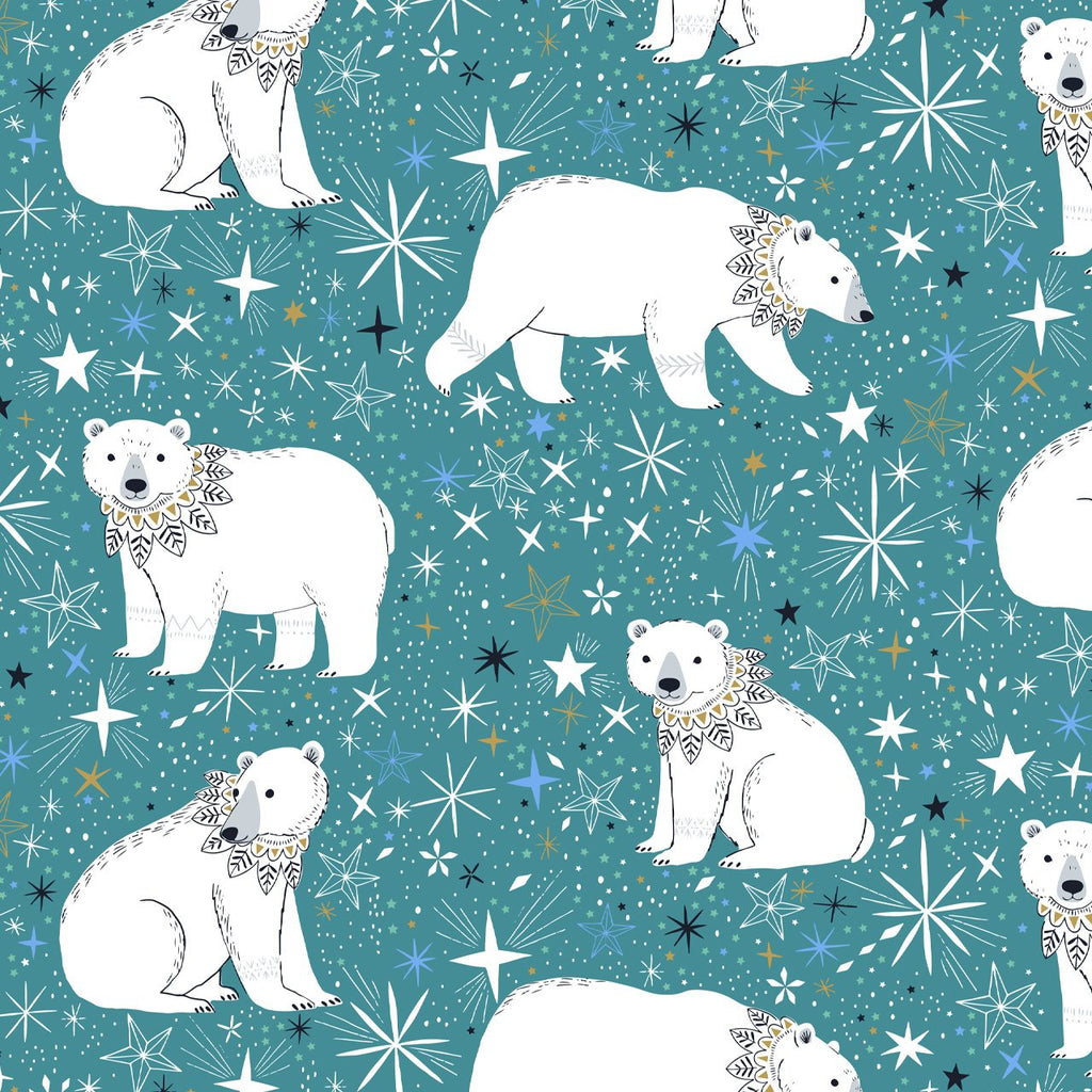Arctic, Polar Bears in Teal