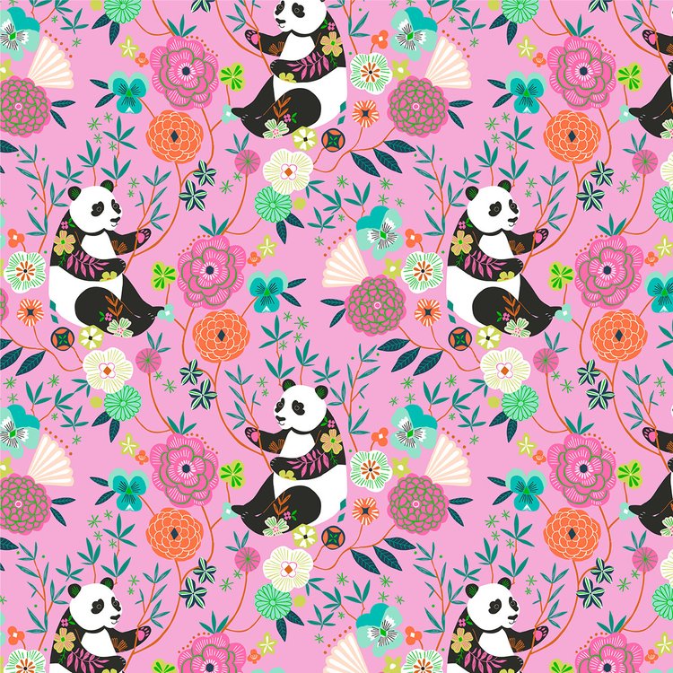 Blossom Days, Pandas in Lilac