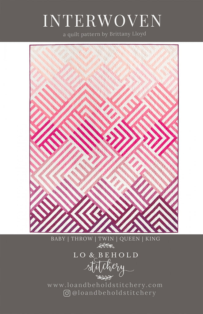 Interwoven quilt pattern by Lo & Behold Stitchery
