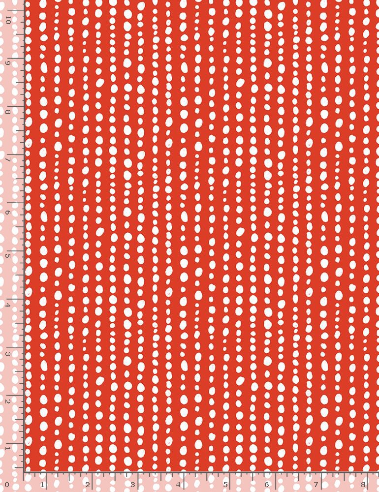Cozy Holidays, Horizontal Dots in Red