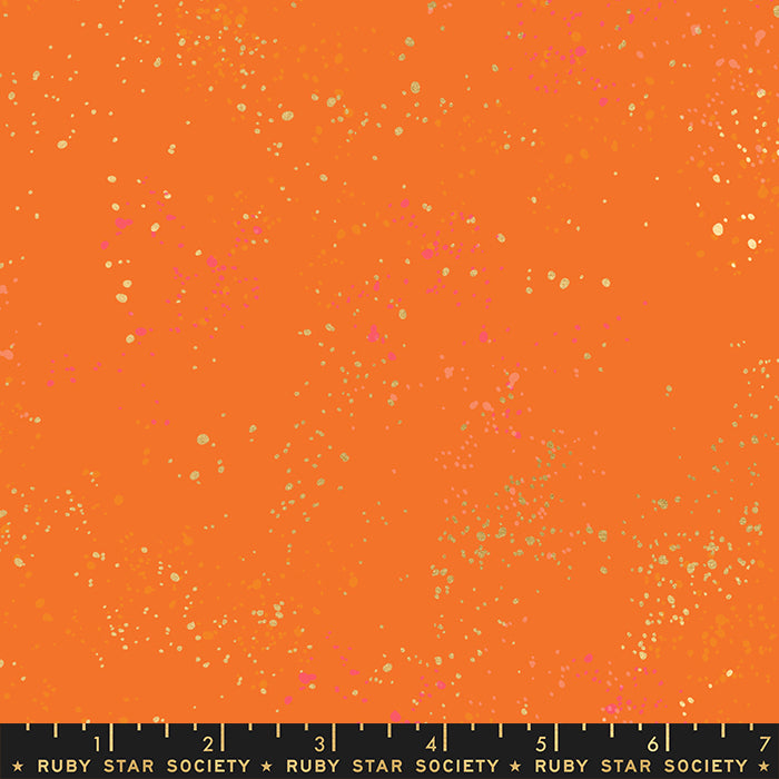 Speckled, Burnt Orange - 1 yard 10" REMNANT