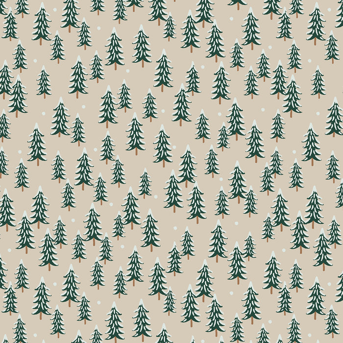 Holiday Classics, Fir Trees in Linen