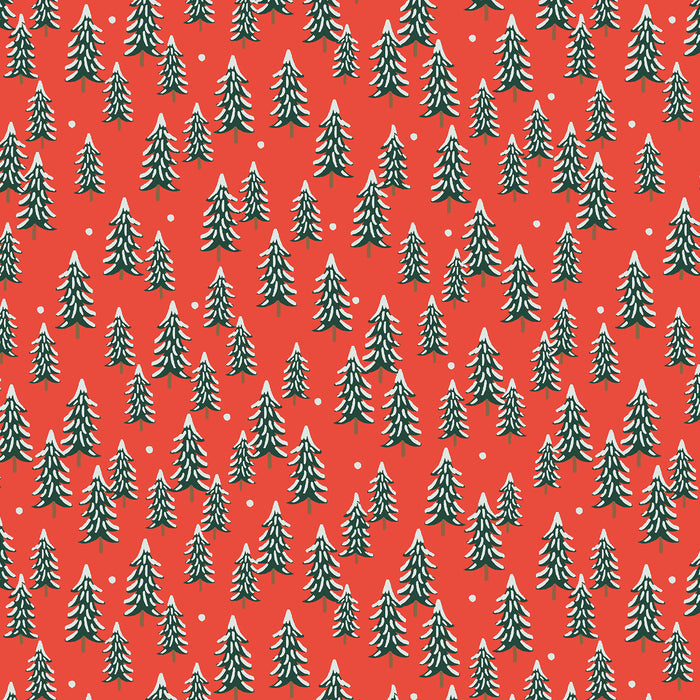 Holiday Classics, Fir Trees in Red